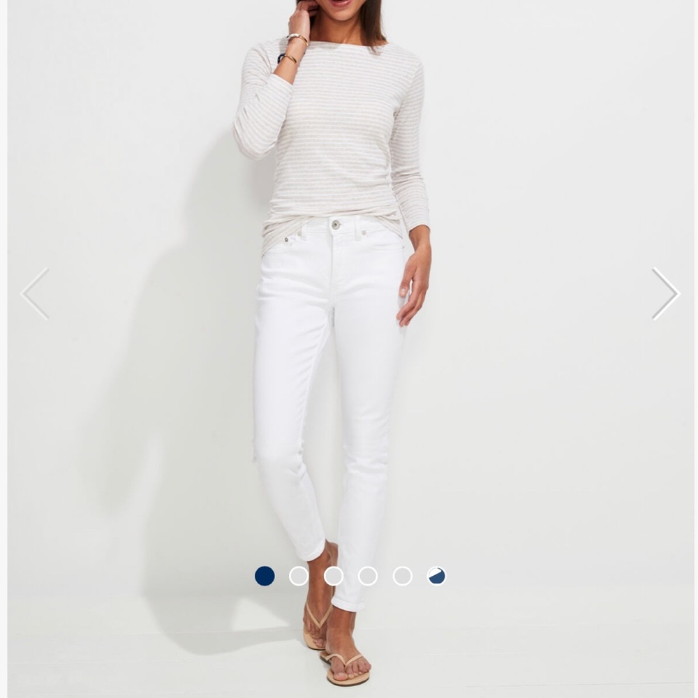 Vineyard Vines High Rise Skinny White Cap Denim